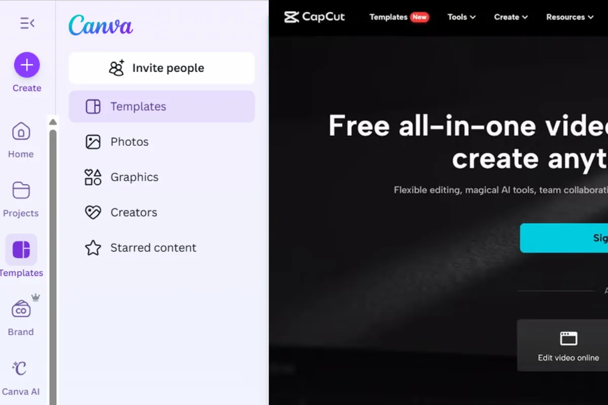 Canva AI Video Editing vs CapCut AI: Full Comparison (2025)