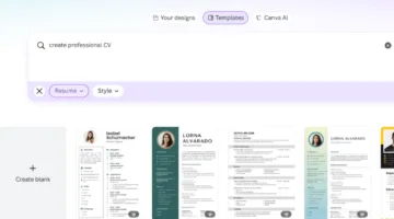 Professional CV using Canva
