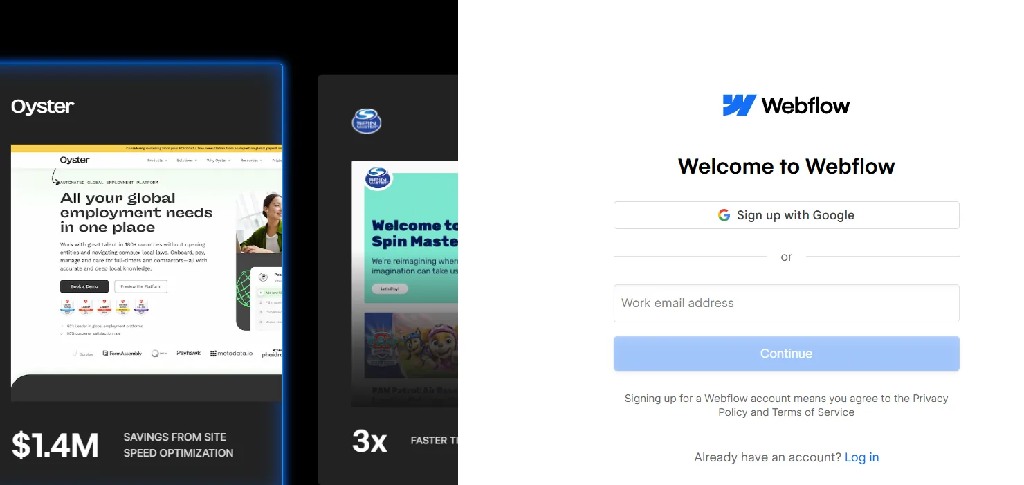 Webflow - SignUp