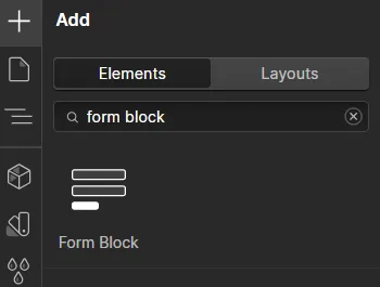 Webflow Form Block element