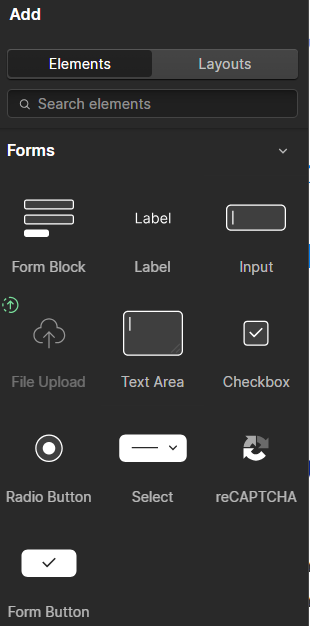 Webflow - Form Elements