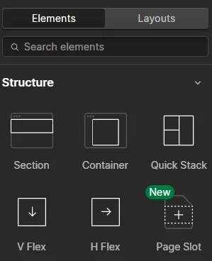 Webflow - Layout Elements screen 2