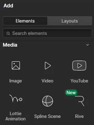 Webflow - Media Elements