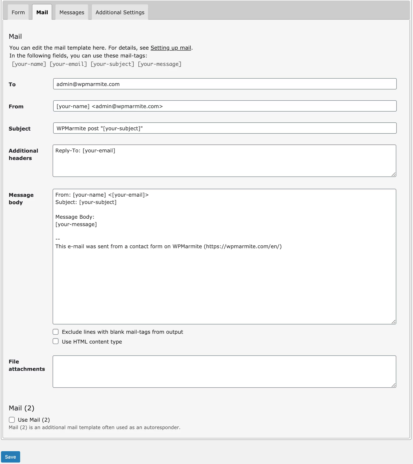 contact form 7 screenshort